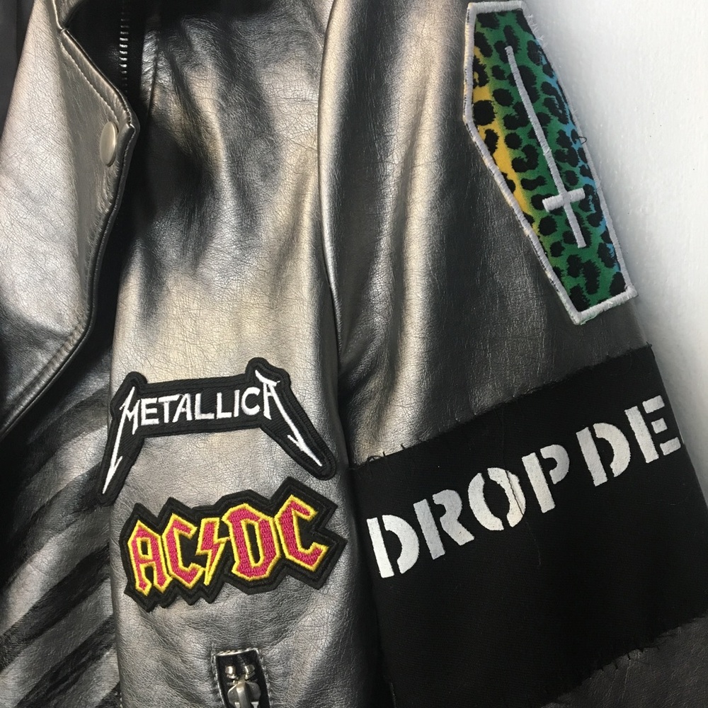 Metallic Leather Jacket - Picture 3 of 3
